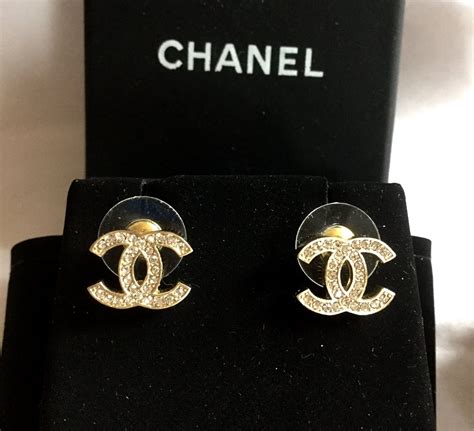 chanel inspired gold earrings